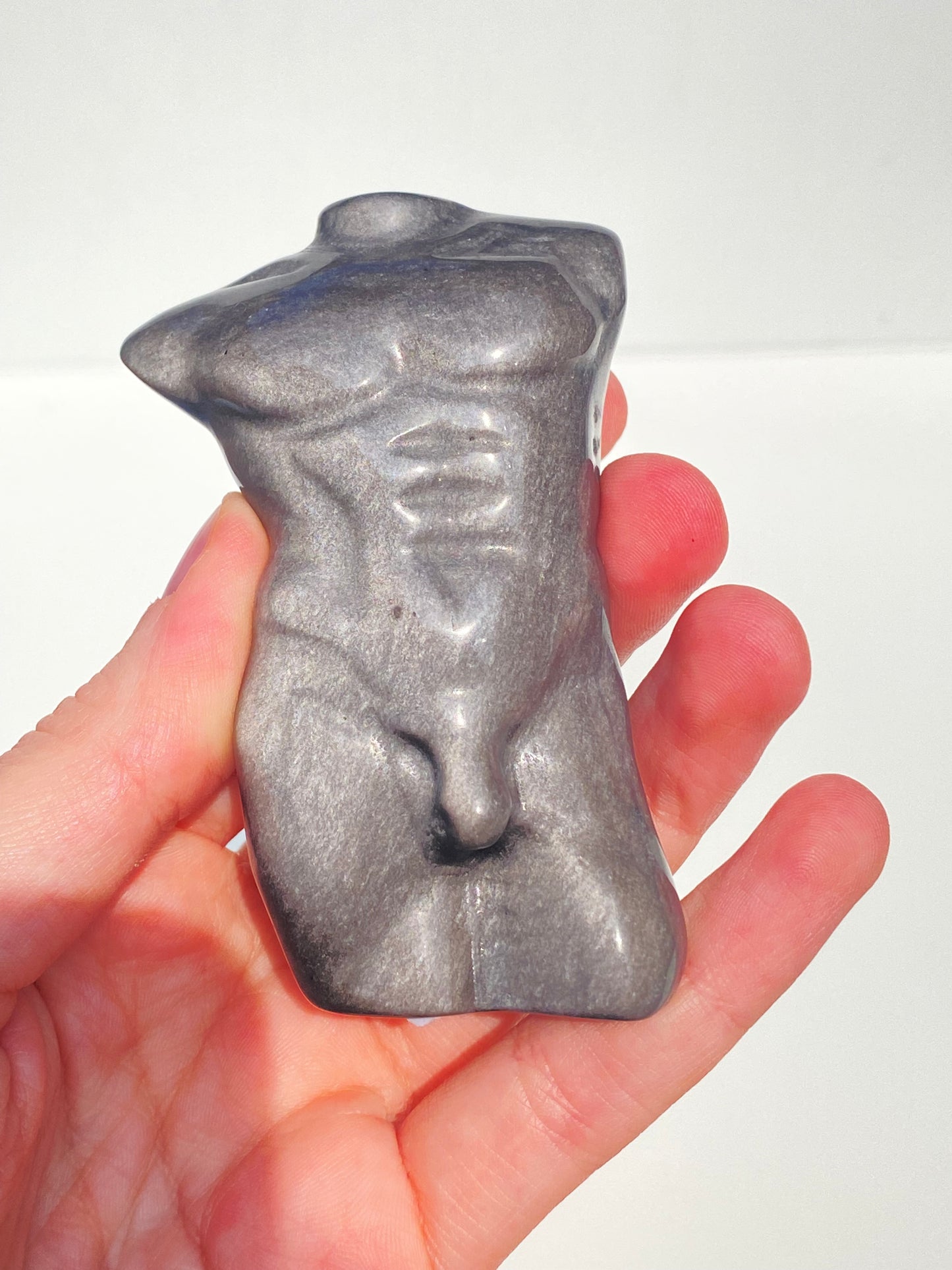 Silver Obsidian Bust