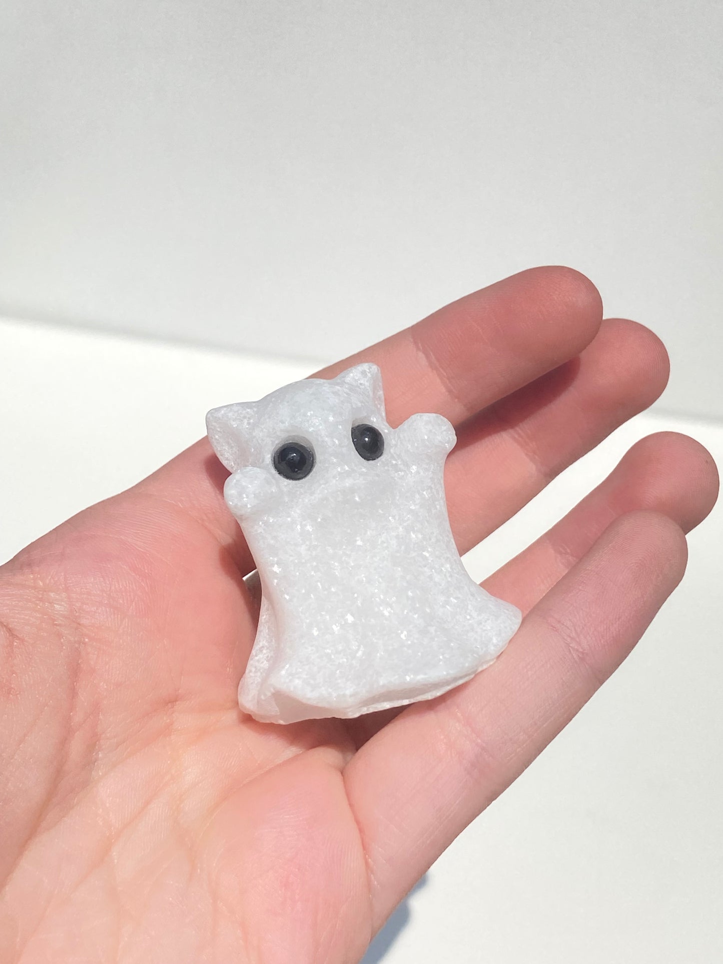 White Calcite Ghost Cat