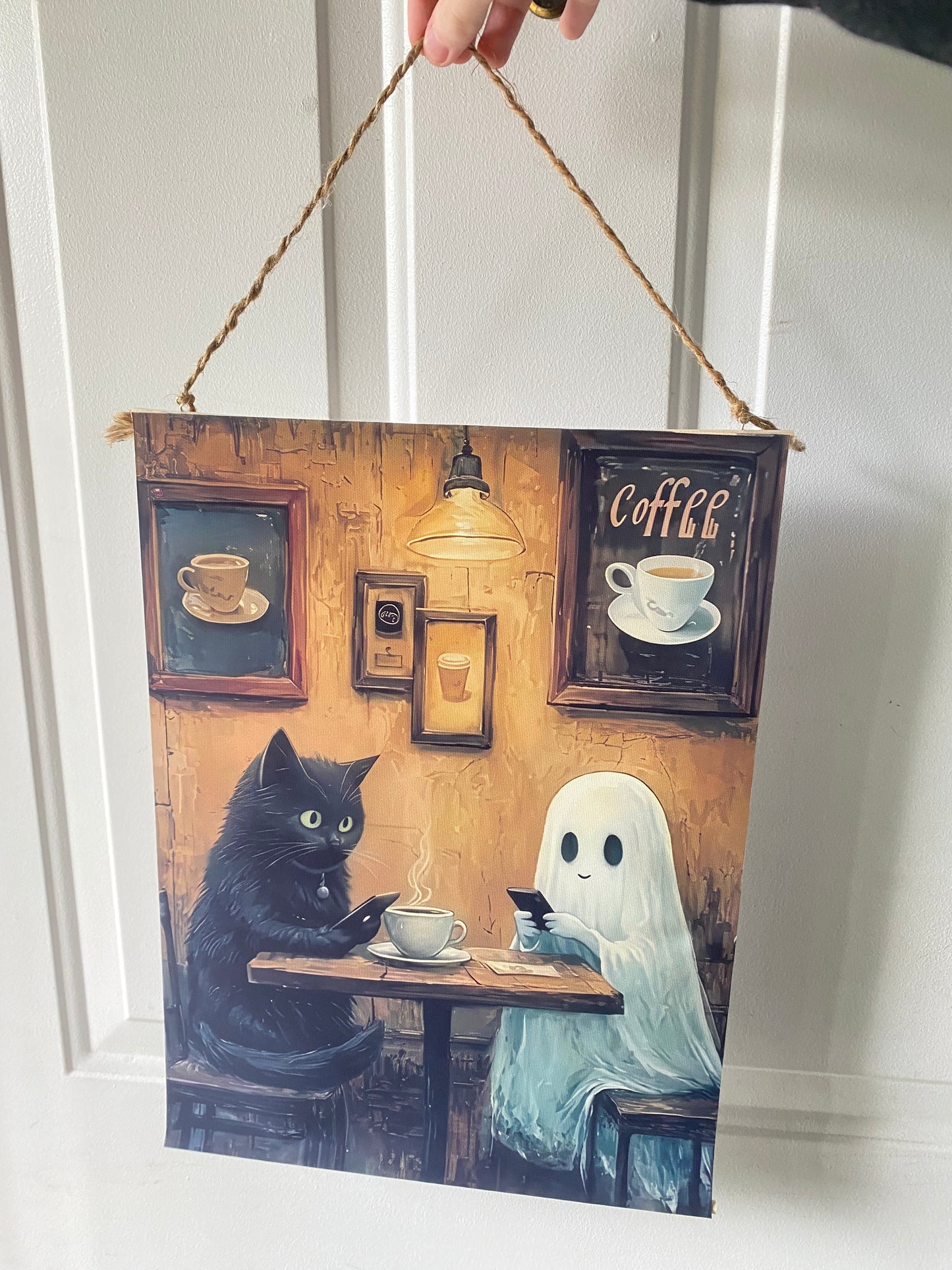 Cat Ghost Cafe Poster