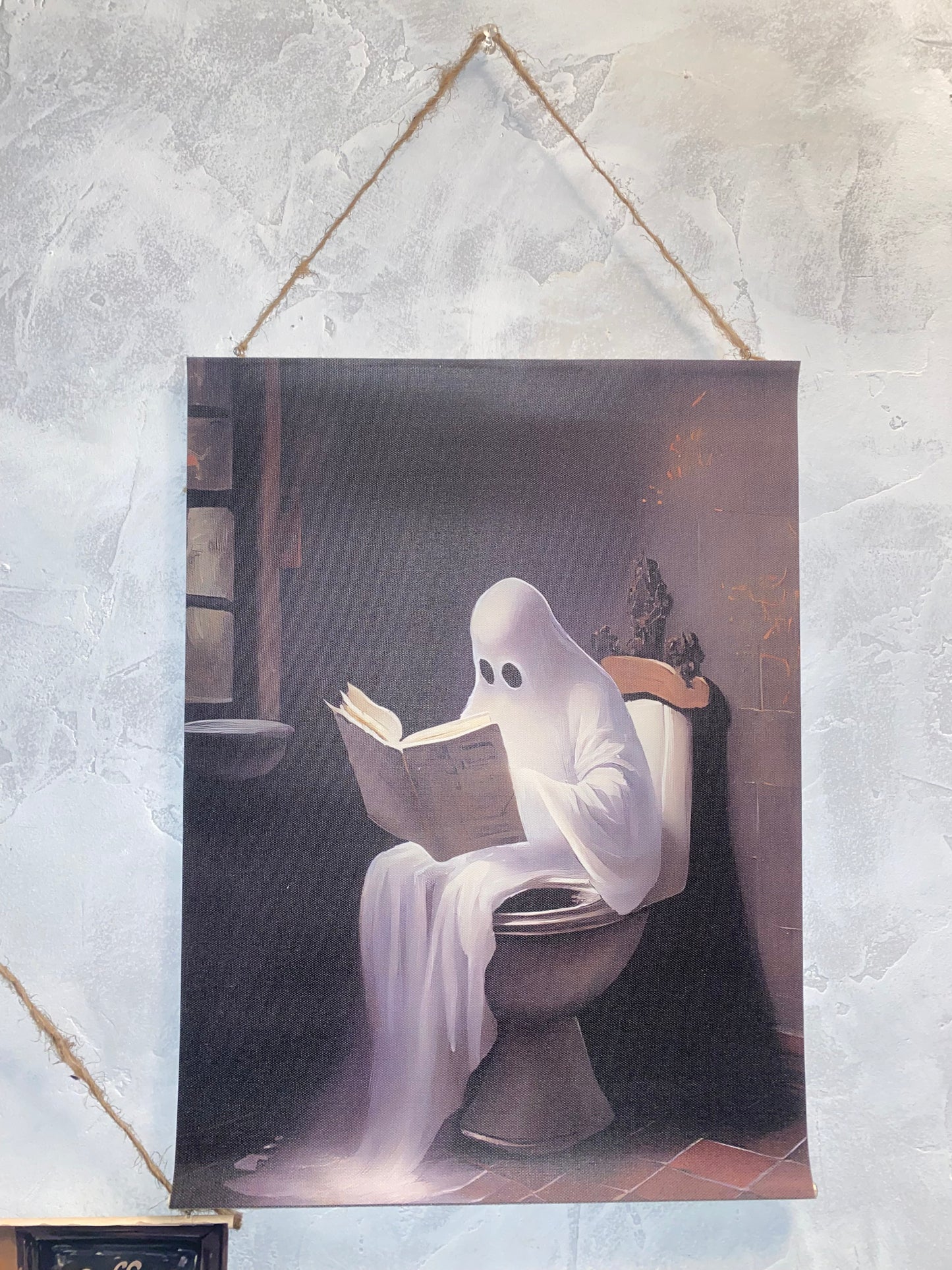 Bathroom Ghost Poster