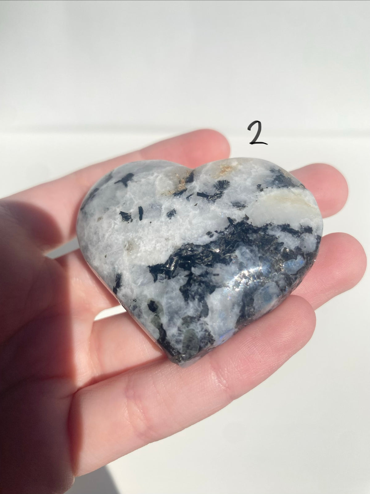 Rainbow Moonstone Heart