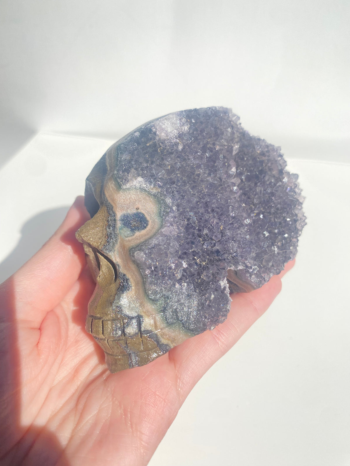 XL Druzy Amethyst Skull