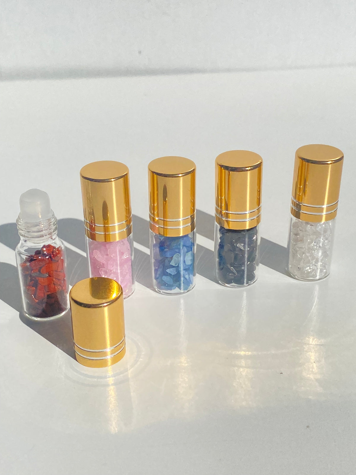 Roller Perfume Bottle Crystal Chips