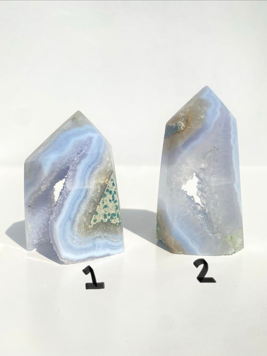 Blue Lace Agate Tower