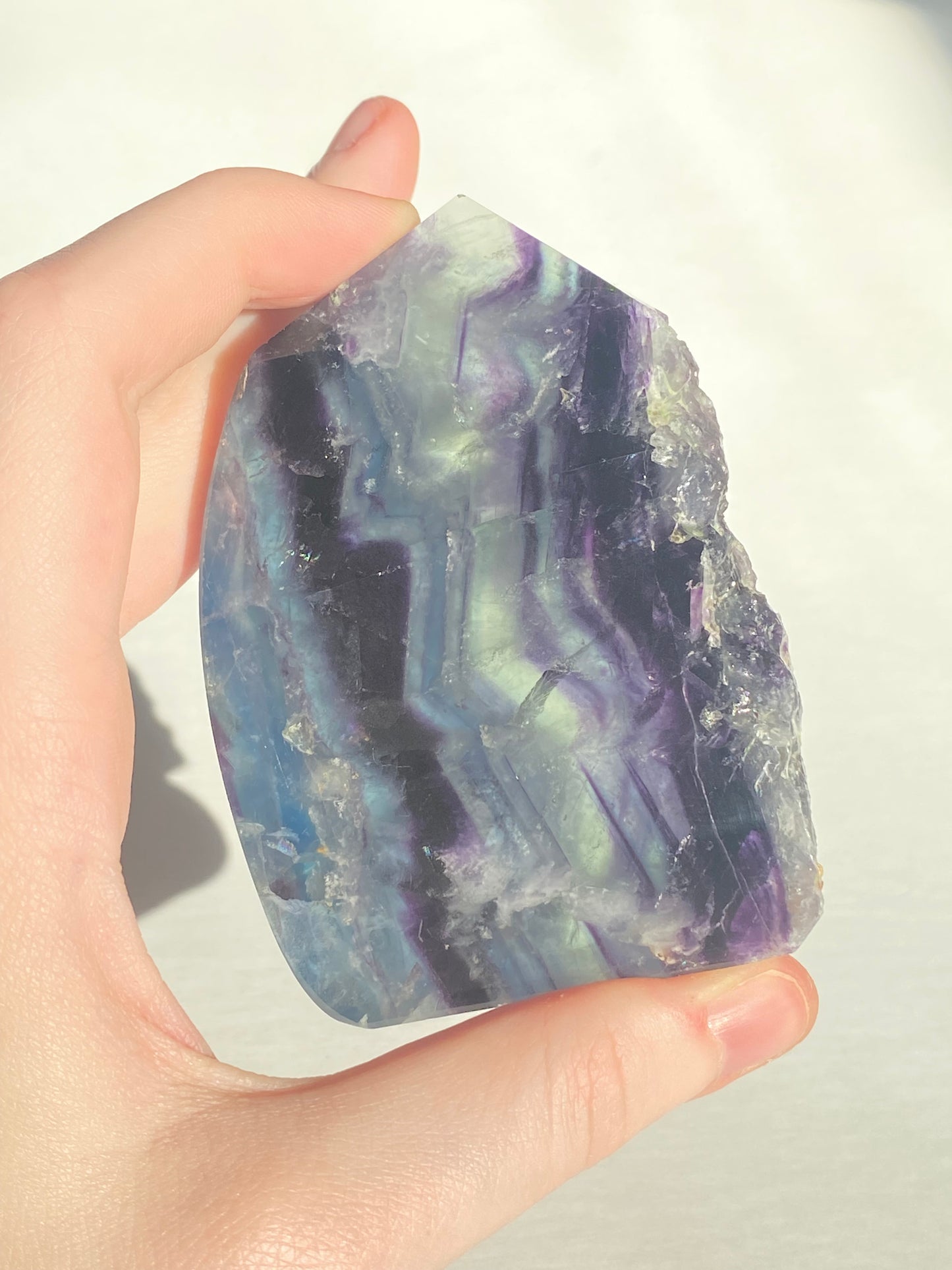 Raw Rainbow Fluorite Tower