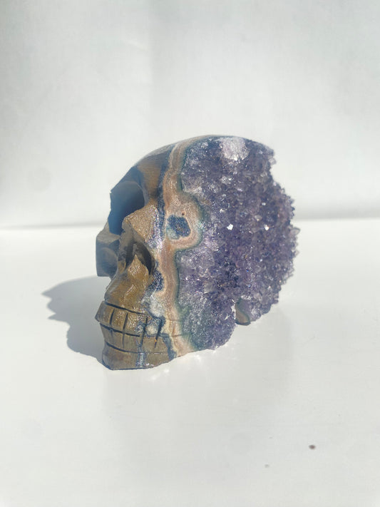 XL Druzy Amethyst Skull