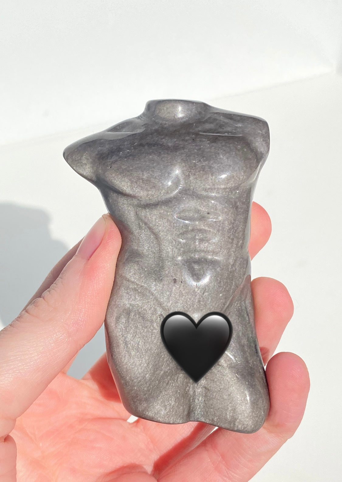 Silver Obsidian Bust