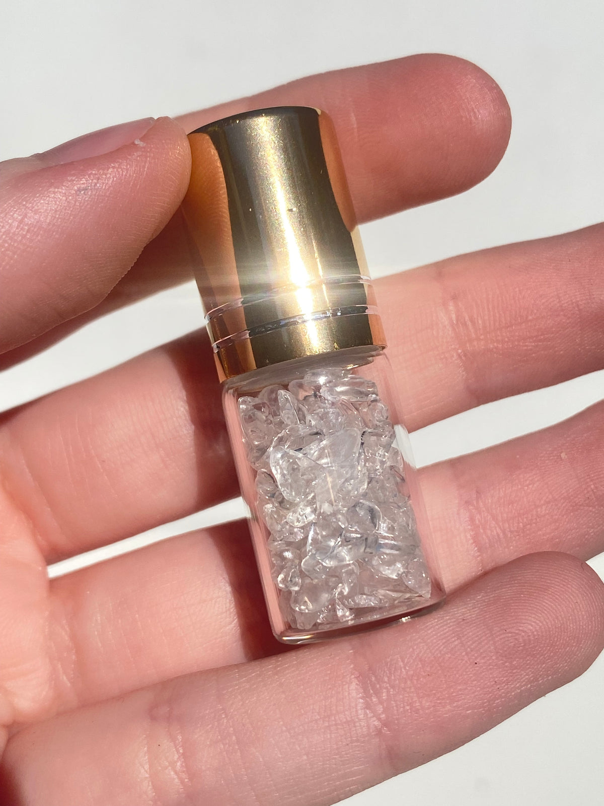 Roller Perfume Bottle Crystal Chips