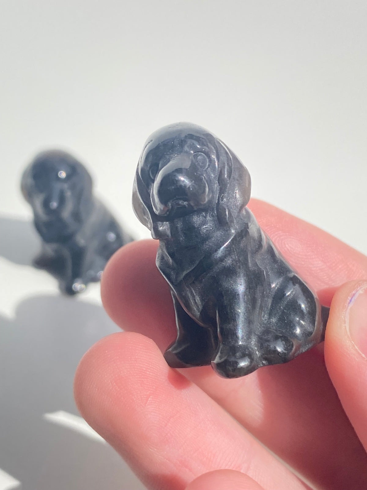 Silver Obsidian Mini Dog