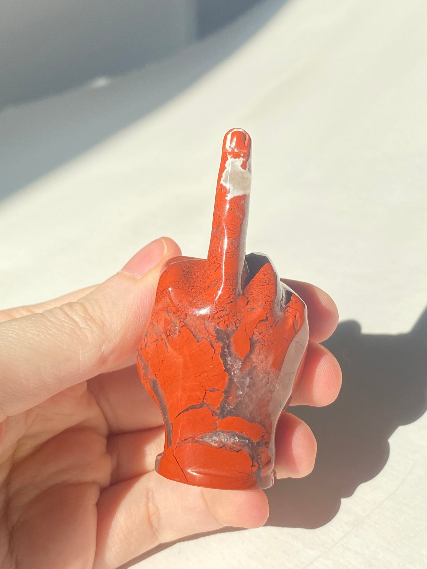 Red Jasper Middle Finger