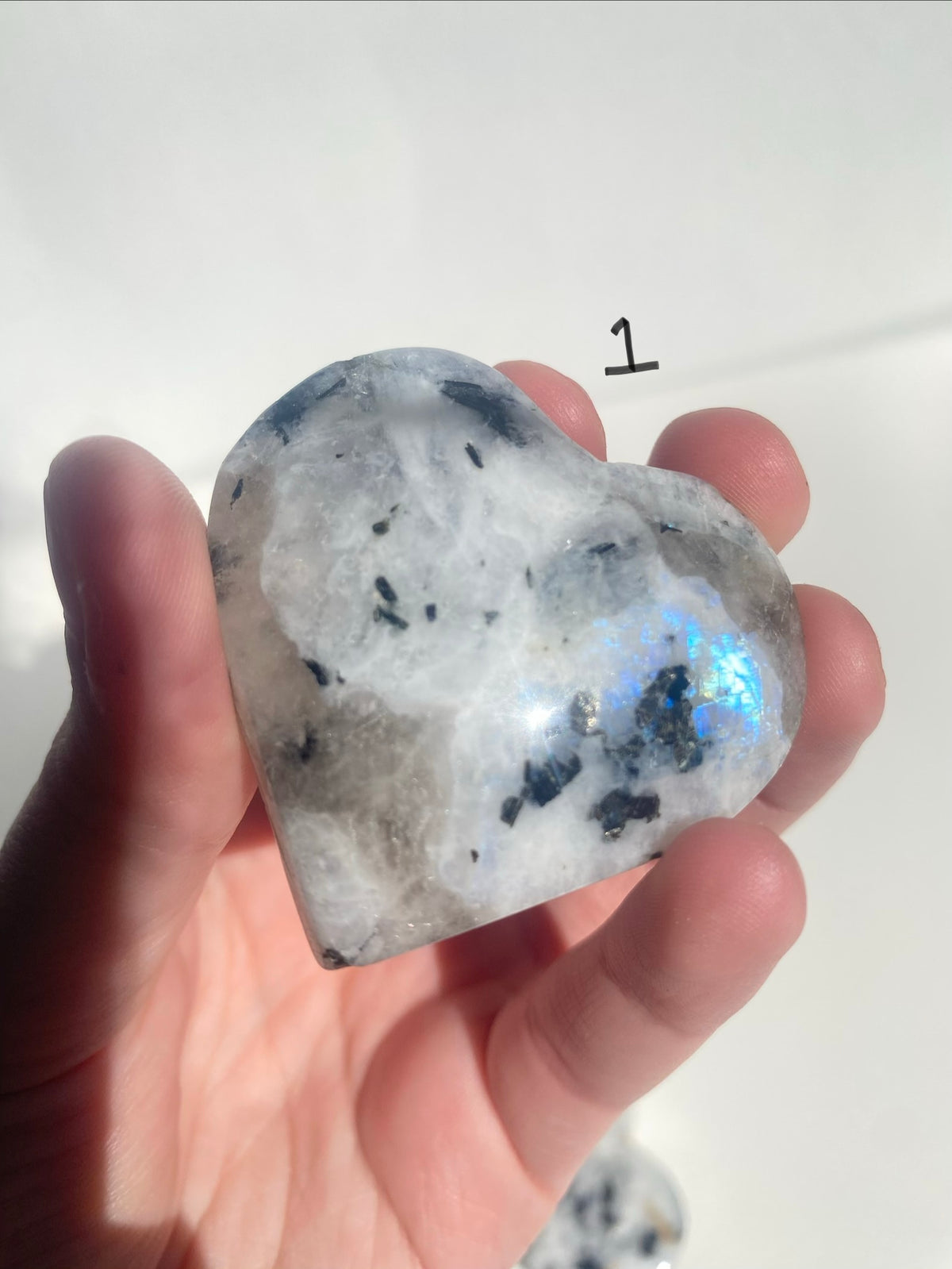 Rainbow Moonstone Heart