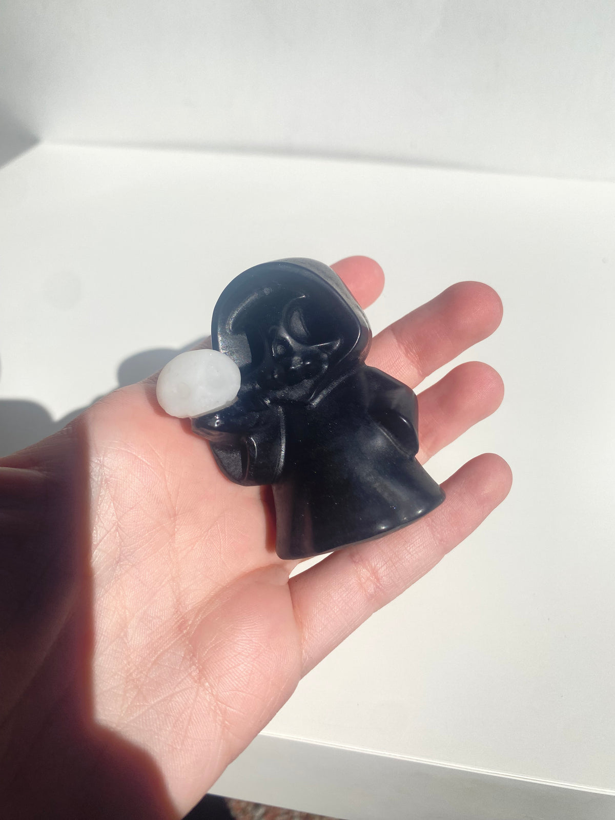 Grim Reaper Crystal Carving