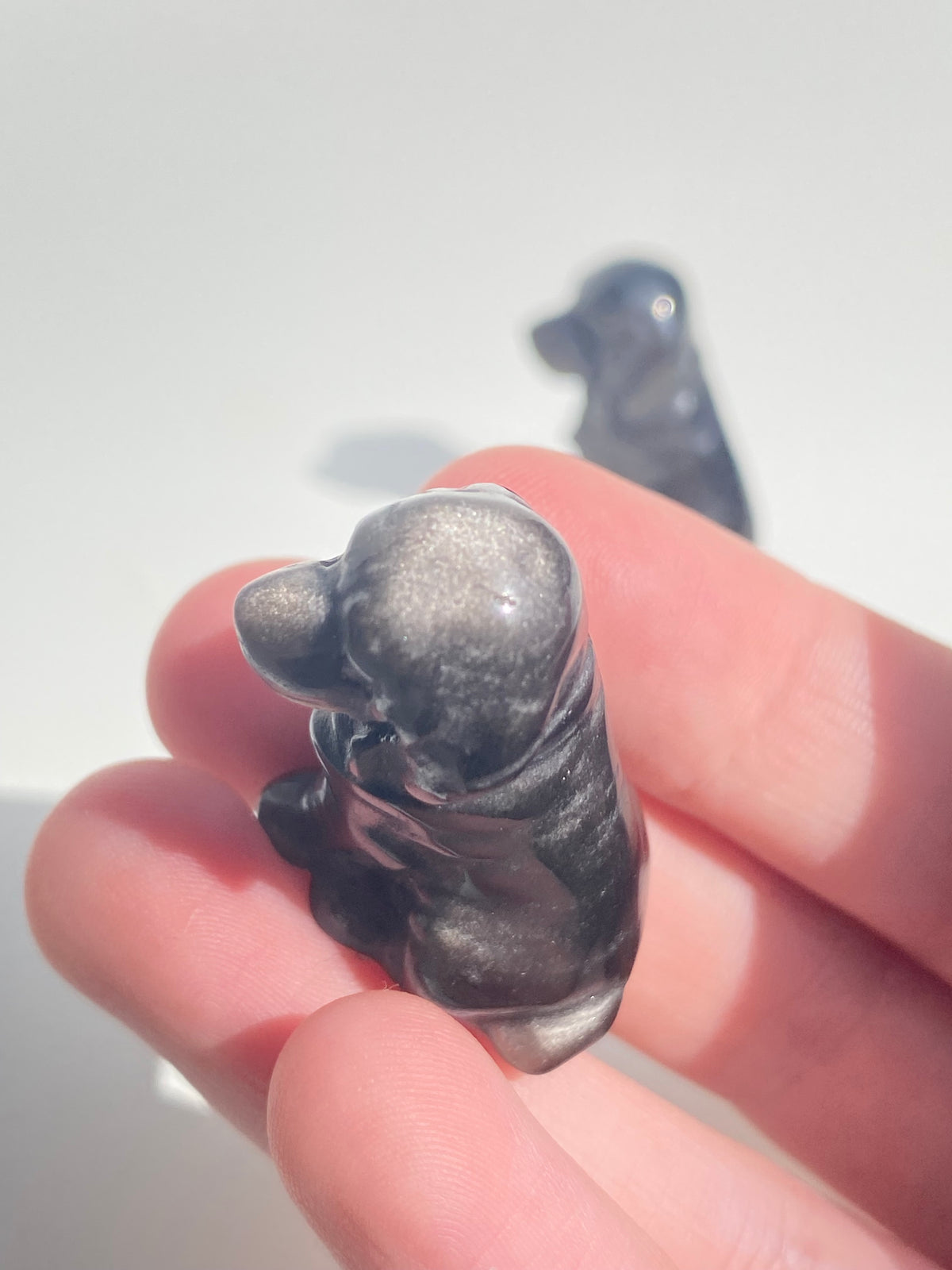 Silver Obsidian Mini Dog