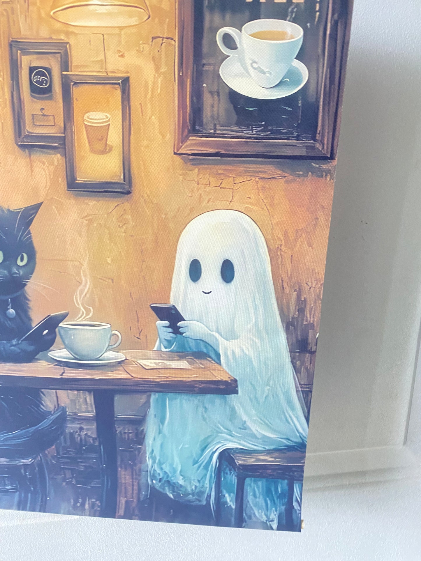 Cat Ghost Cafe Poster