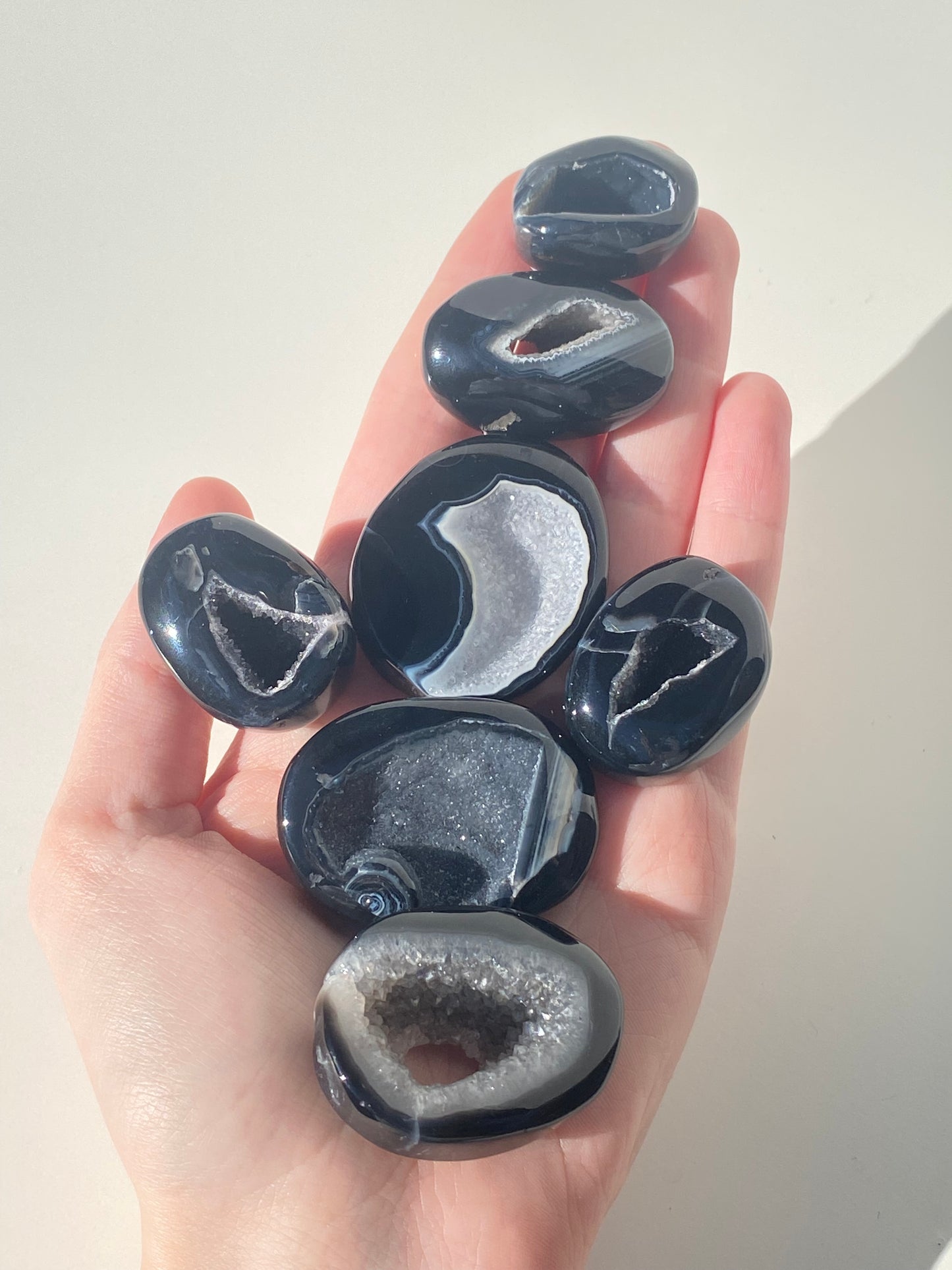 Druzy Black Agate Tumble