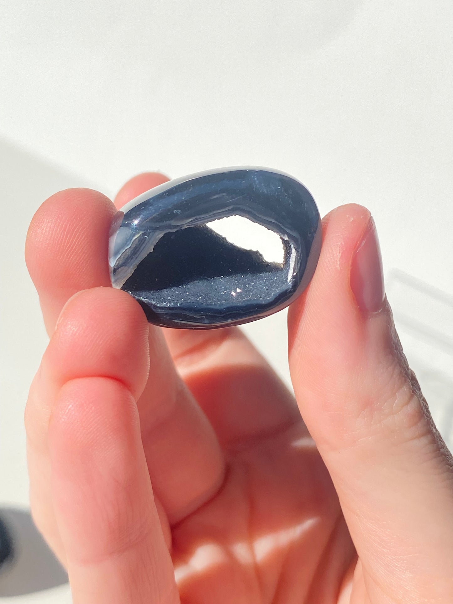 Druzy Black Agate Tumble