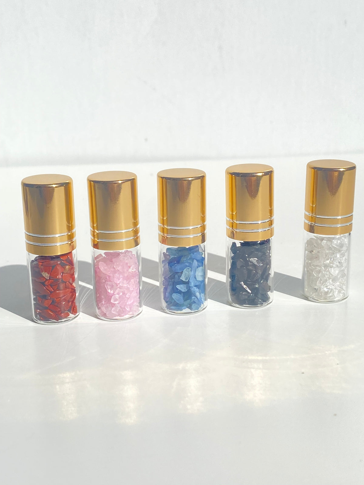 Roller Perfume Bottle Crystal Chips