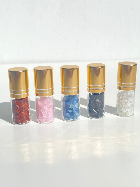 Roller Perfume Bottle Crystal Chips