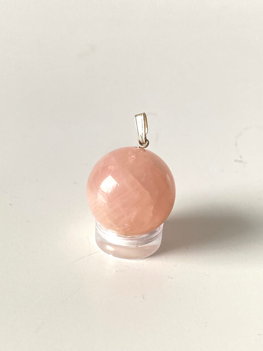 Rose Quartz Sphere Pendant