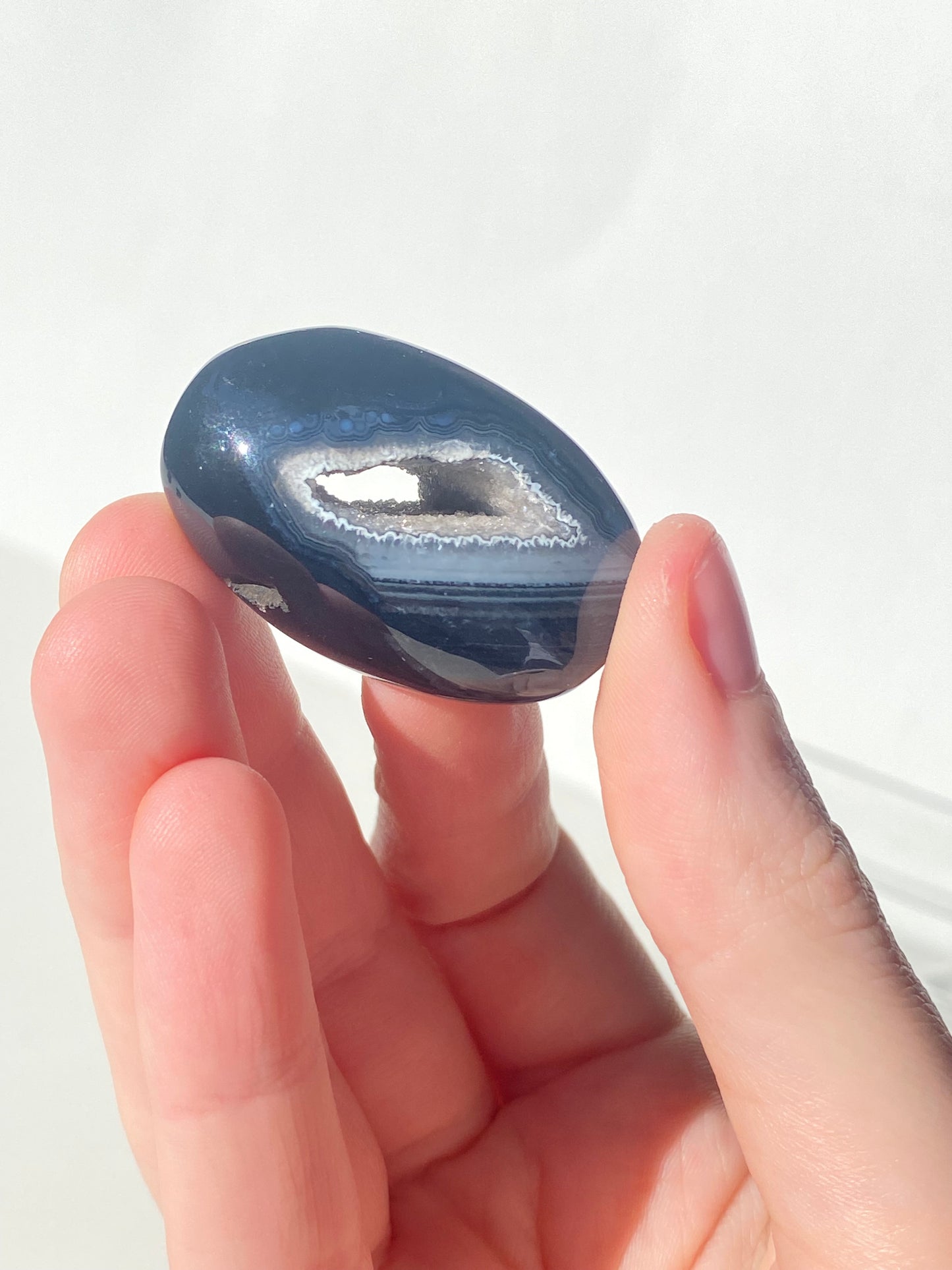 Druzy Black Agate Tumble