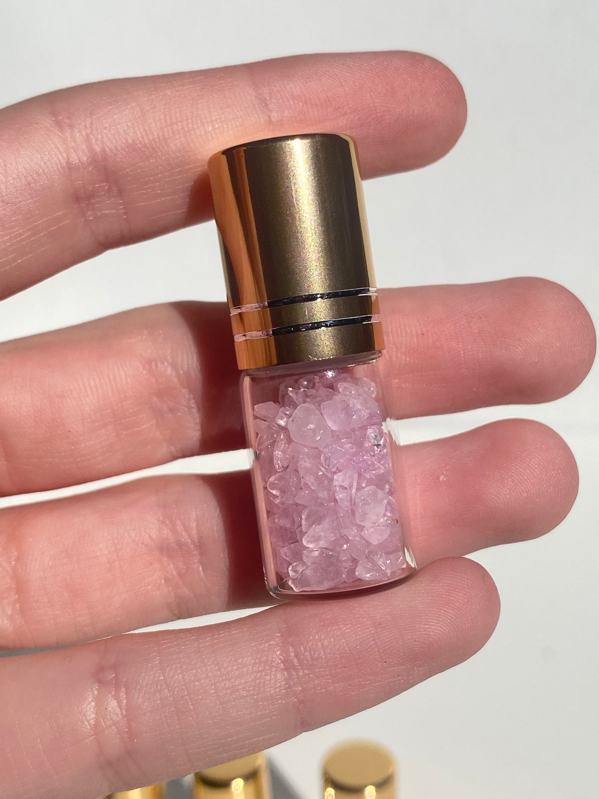 Roller Perfume Bottle Crystal Chips