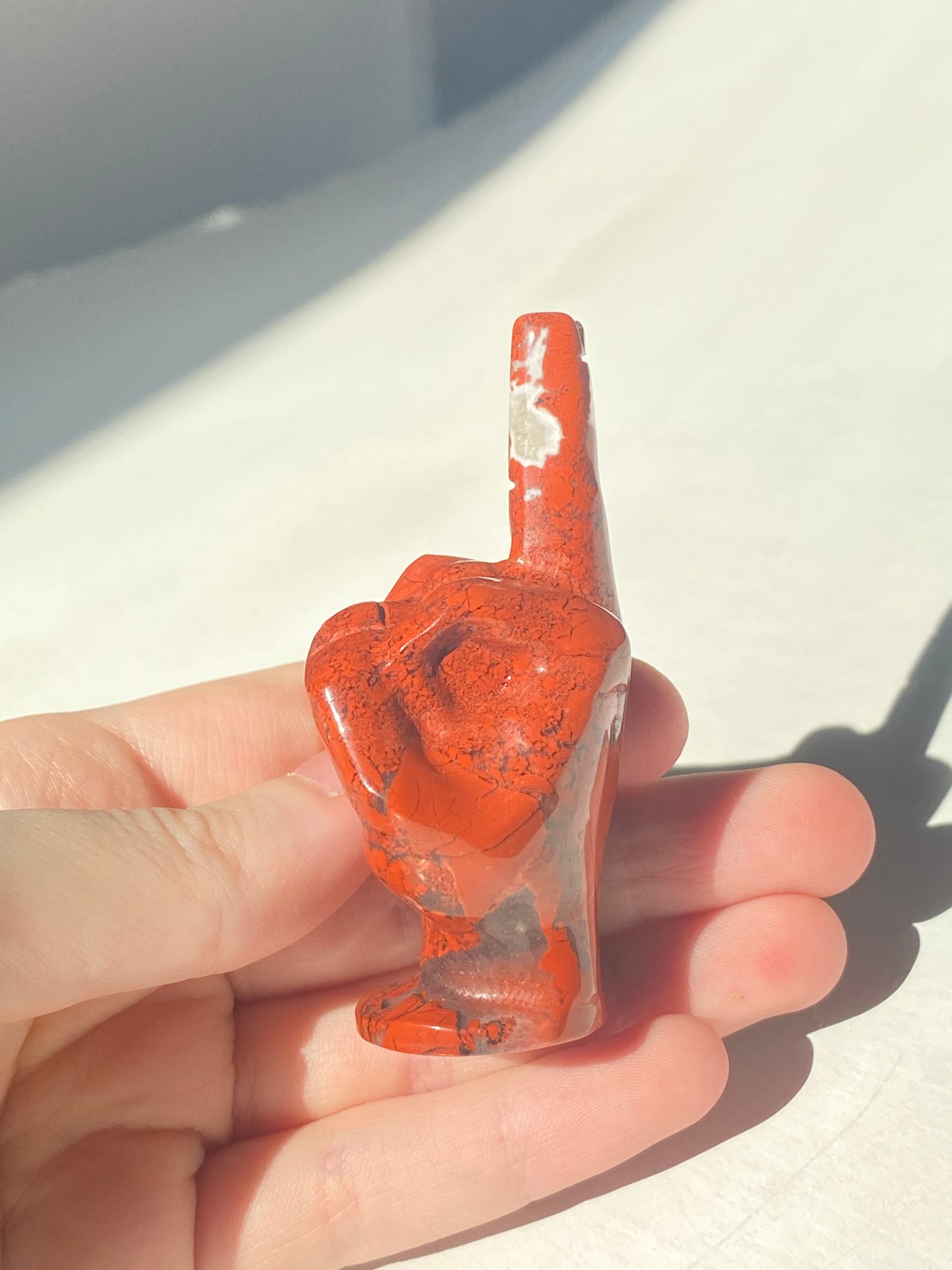 Red Jasper Middle Finger