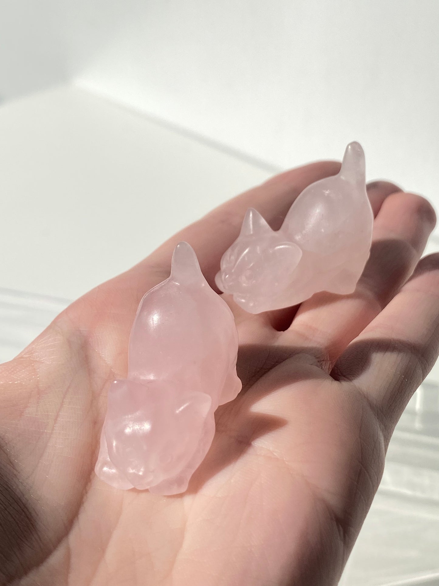 Mini Rose Quartz Cat
