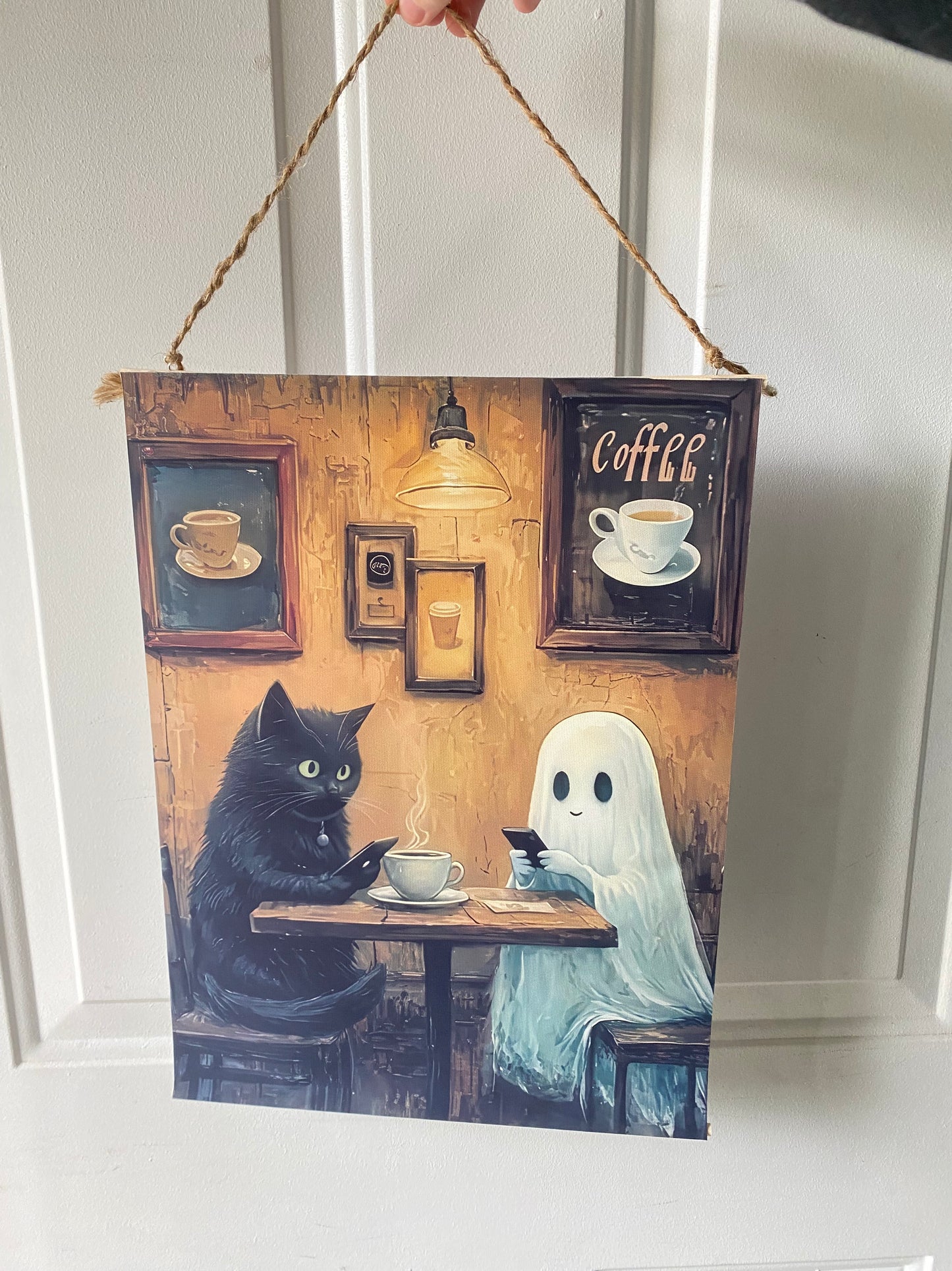 Cat Ghost Cafe Poster