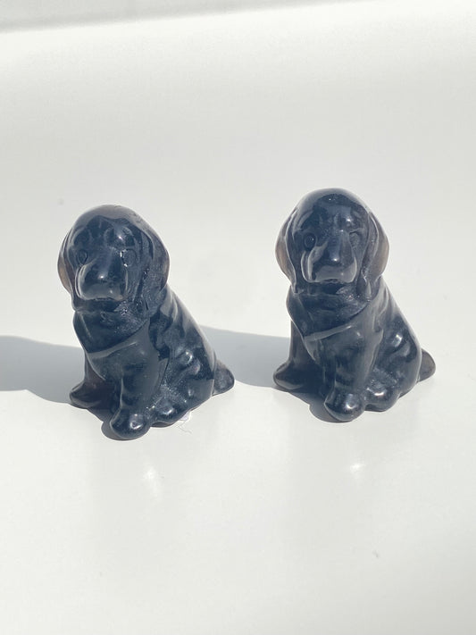 Silver Obsidian Mini Dog