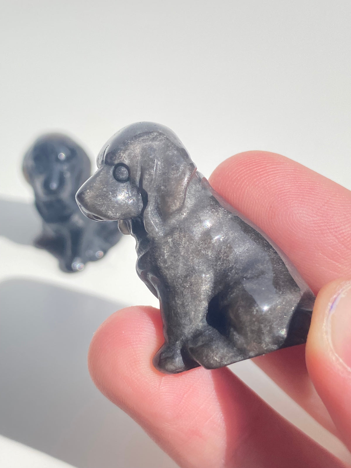 Silver Obsidian Mini Dog