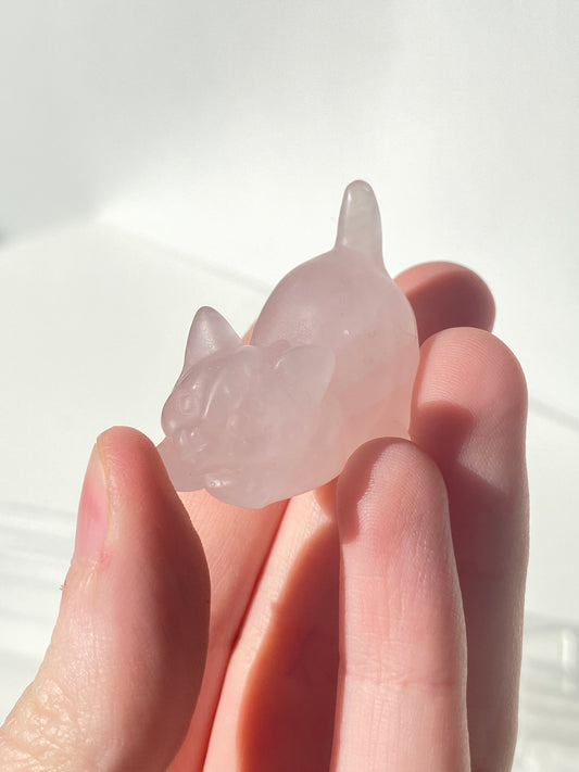 Mini Rose Quartz Cat