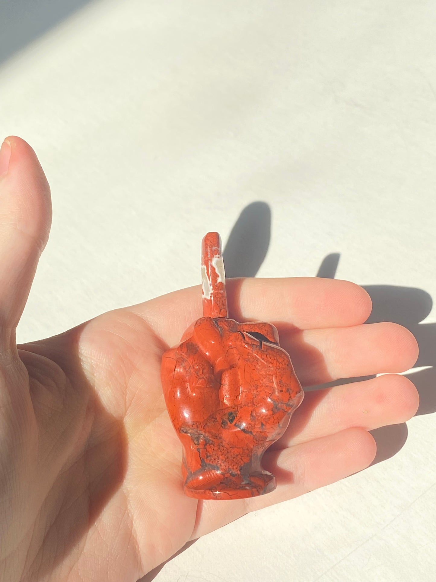Red Jasper Middle Finger