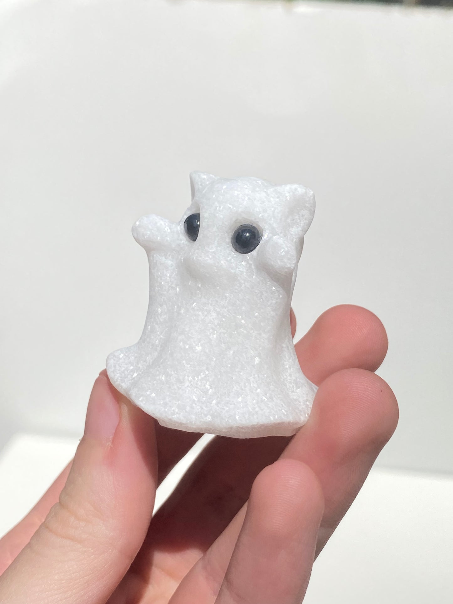 White Calcite Ghost Cat