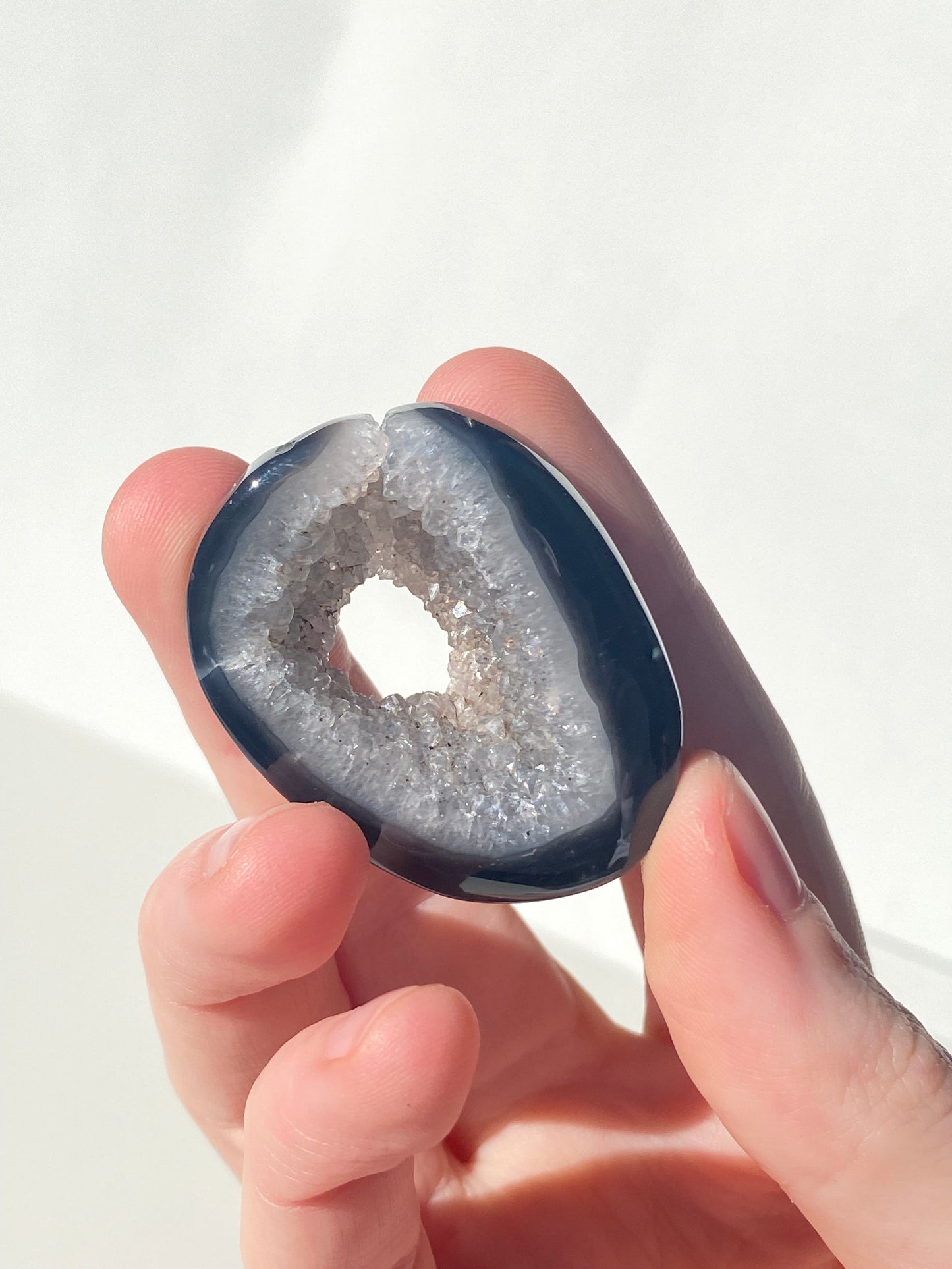 Druzy Black Agate Tumble
