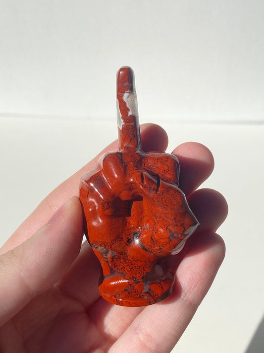 Red Jasper Middle Finger
