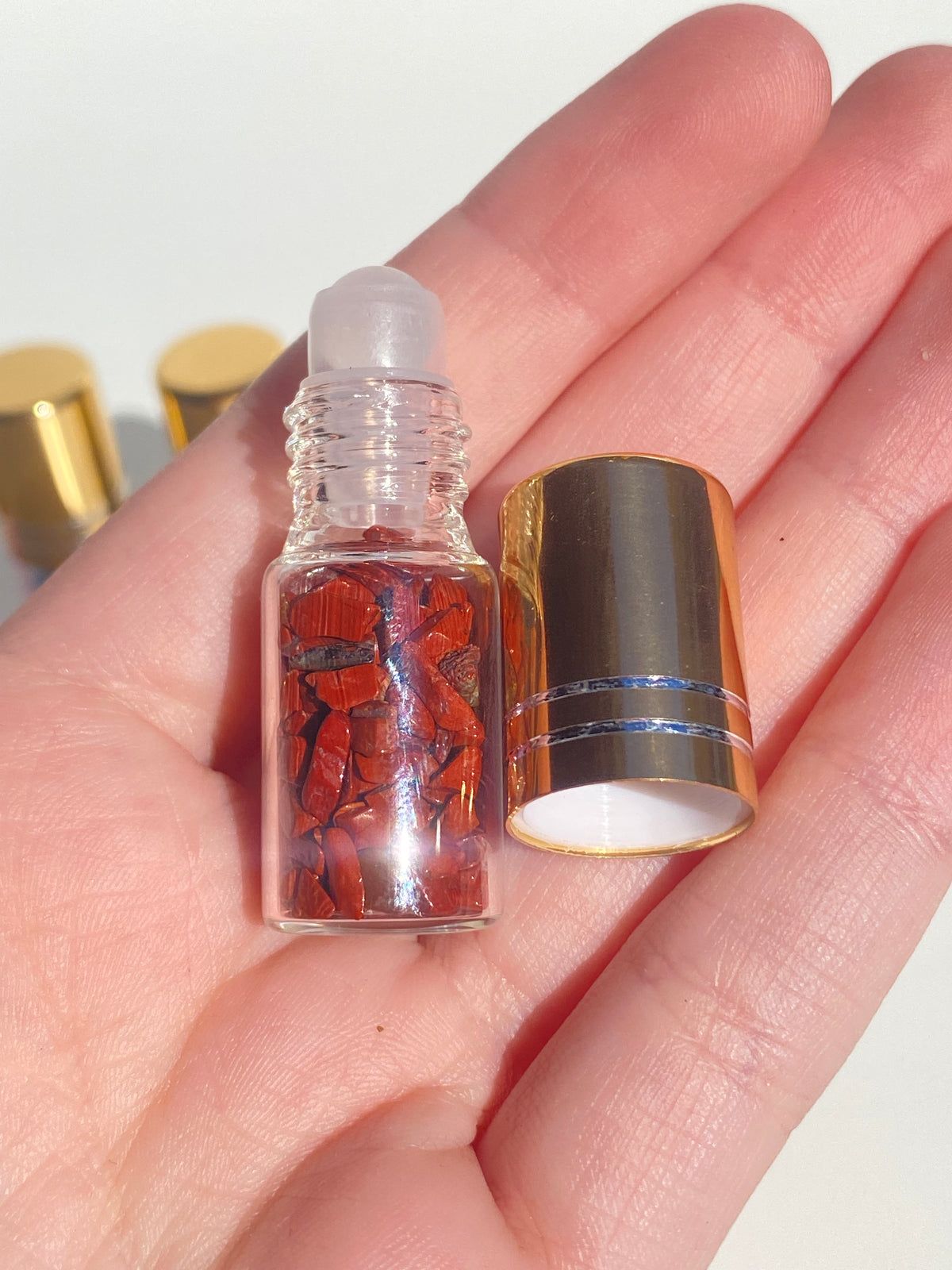 Roller Perfume Bottle Crystal Chips