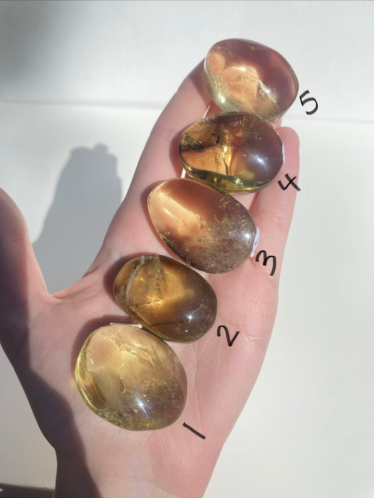 Citrine Palm Stone
