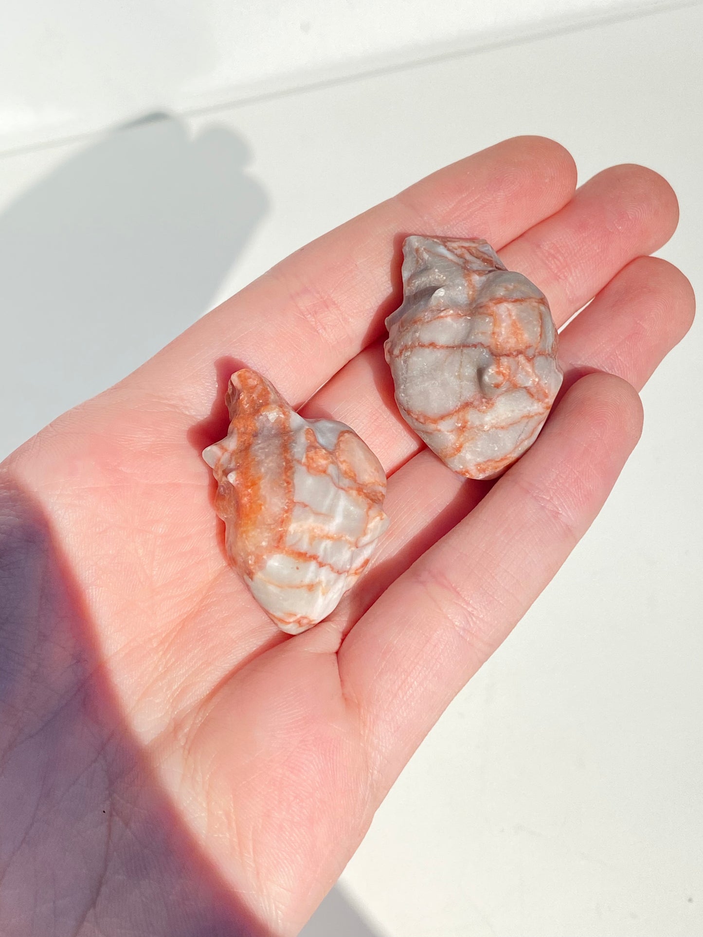 Red Vein Jasper Heart