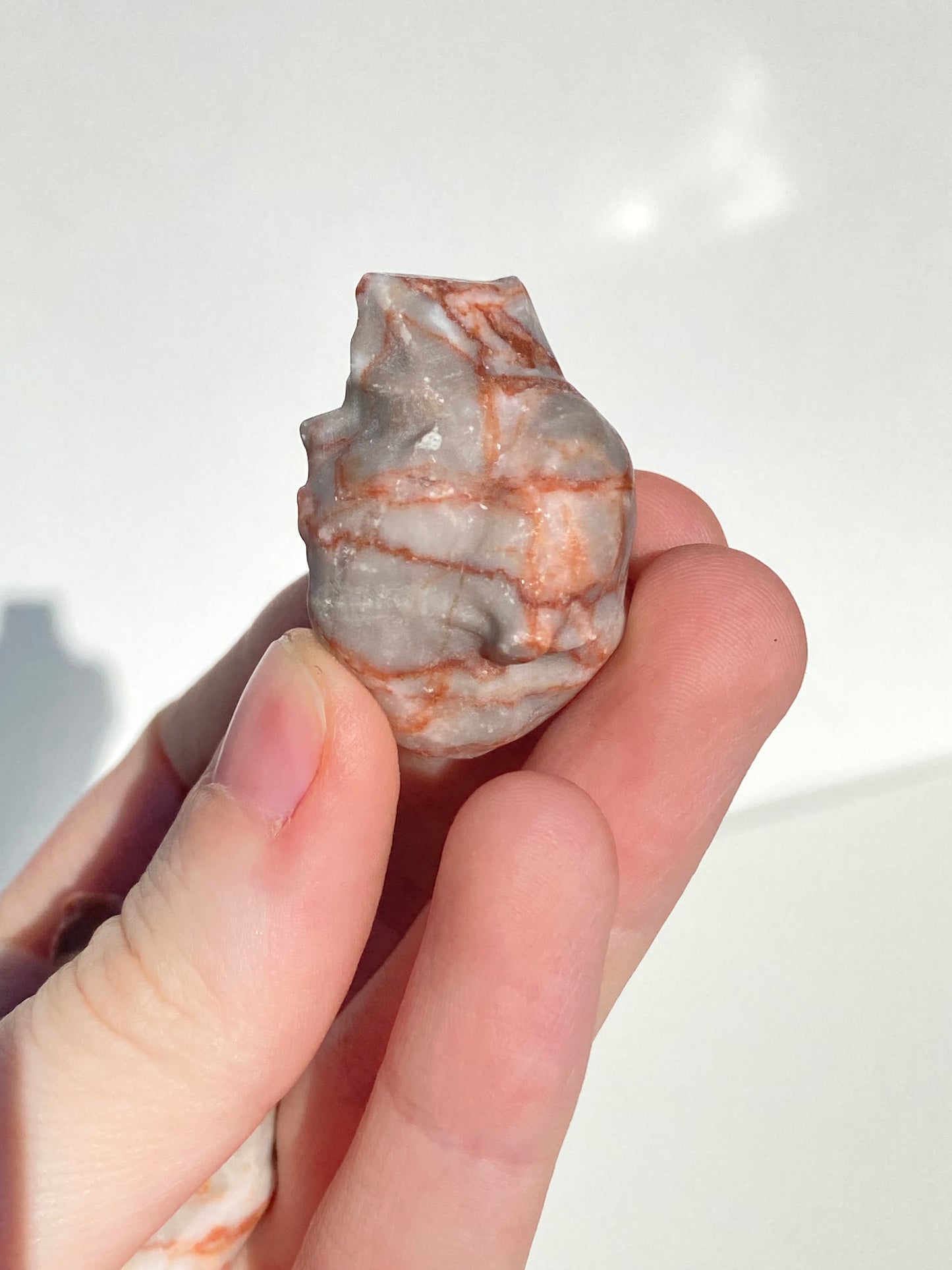 Red Vein Jasper Heart
