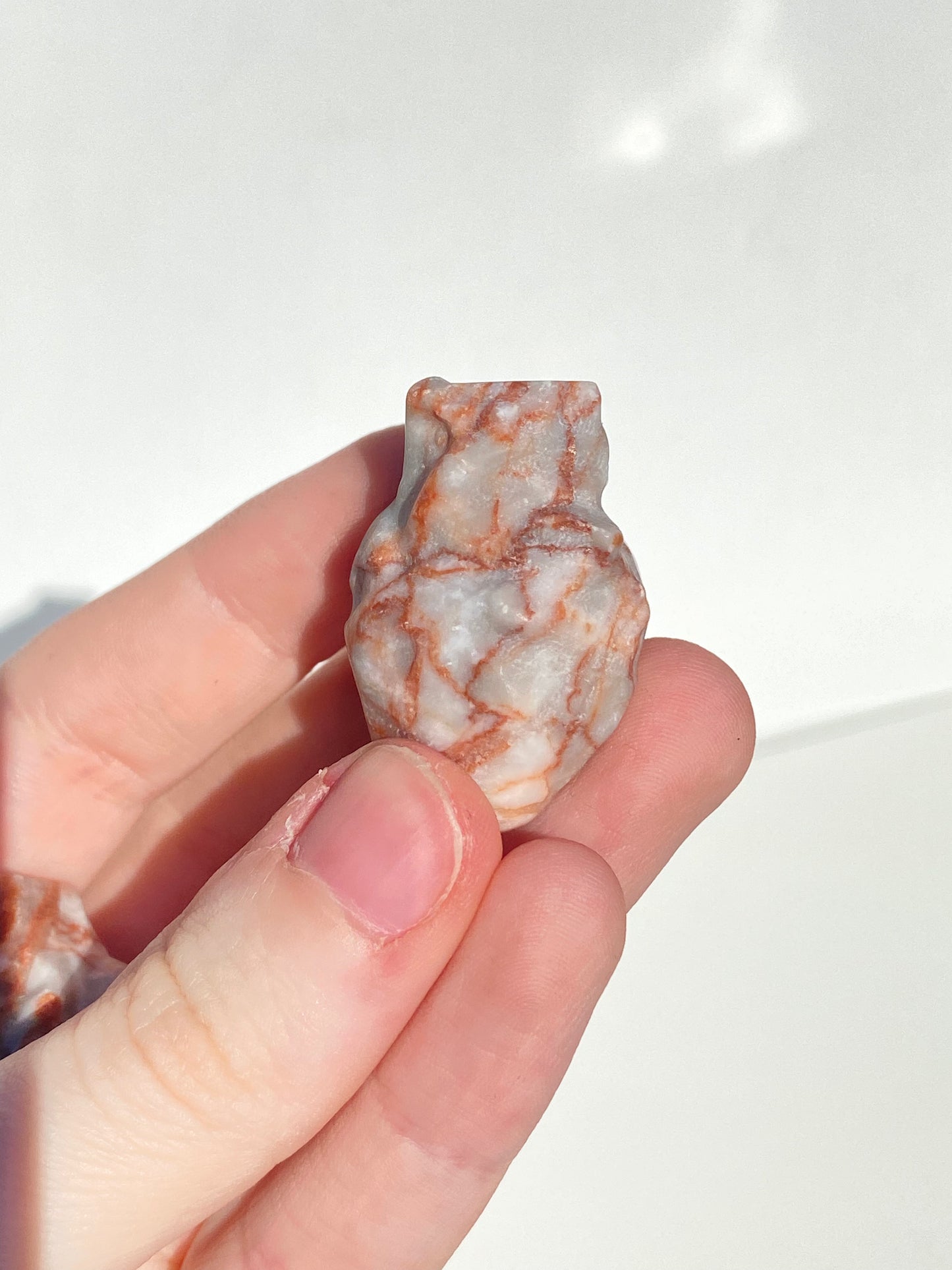 Red Vein Jasper Heart