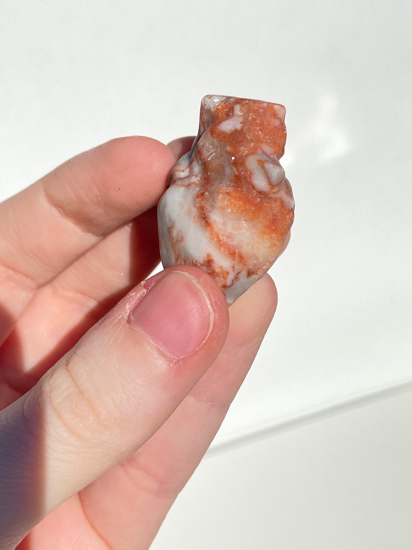 Red Vein Jasper Heart