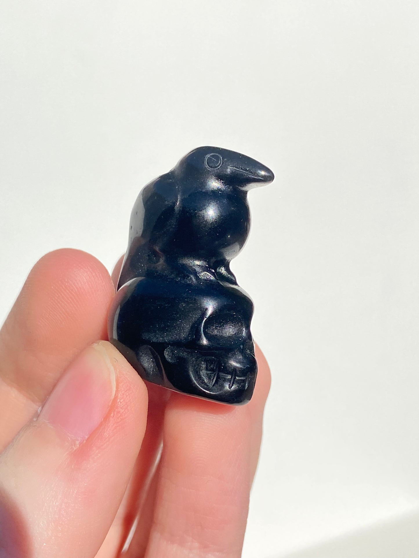 Obsidian Raven Skull